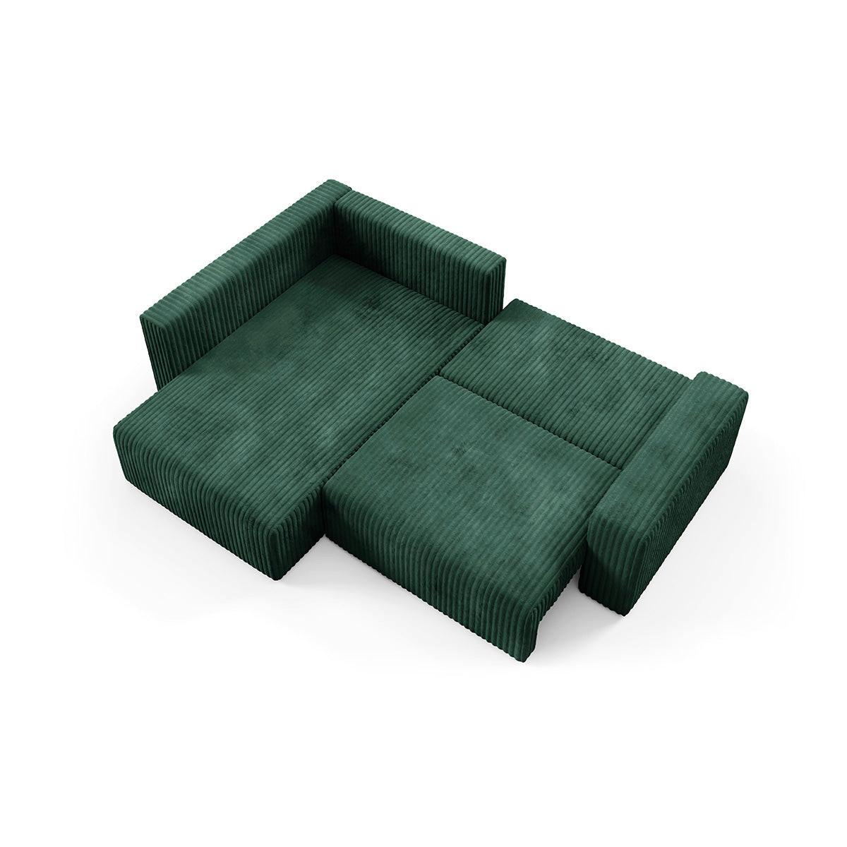 ECKSOFA Angela 4 Sitzplätze Tannengrün - Grün, Holz (245/182cm) - Petits-meubles