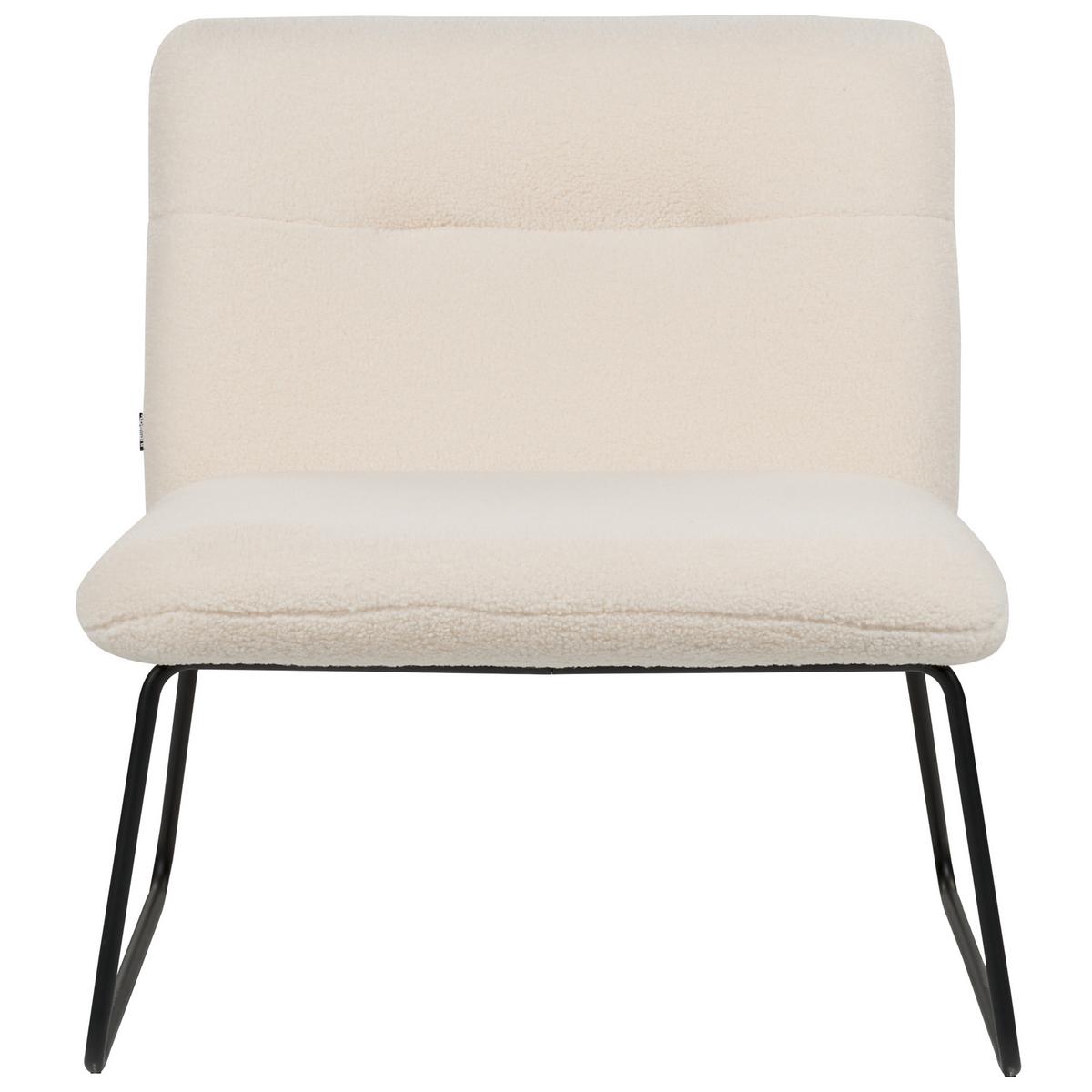 SESSEL Bouclé weiß/schwarz Cotulla - Schwarz/Weiß, Textil (69/78/77cm) - Beliani