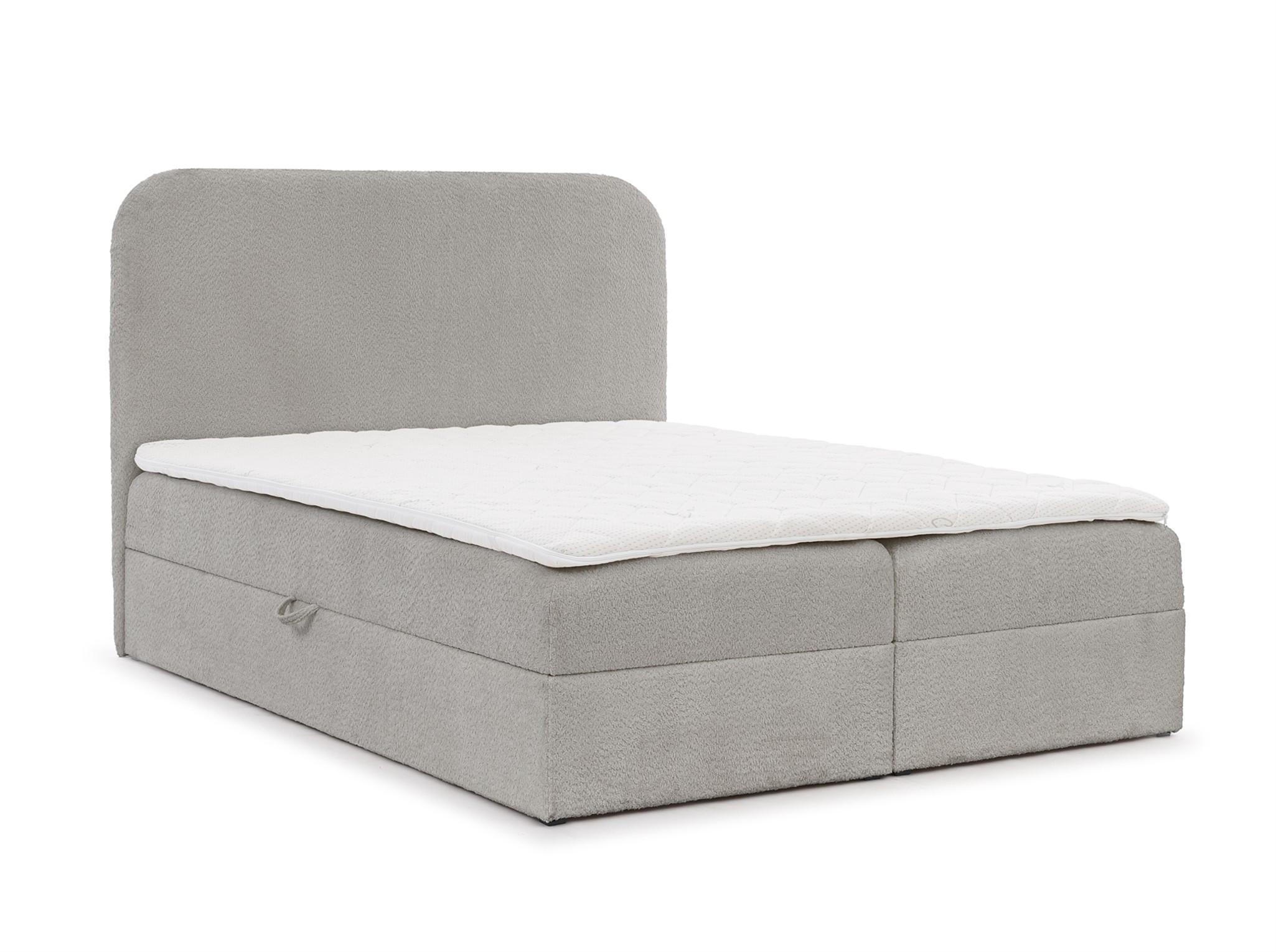 BOXBETT Bineta Premium überlänge - Grau, Holzwerkstoff/Textil (140/220cm) - Fun Möbel