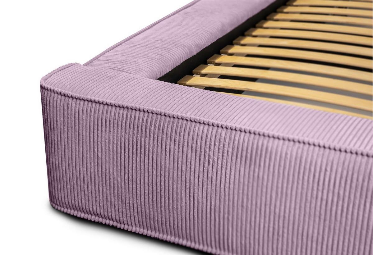 POLSTERBETT Modesto In Lincoln - Flieder, Holzwerkstoff/Textil (140/200cm) - Fun Möbel