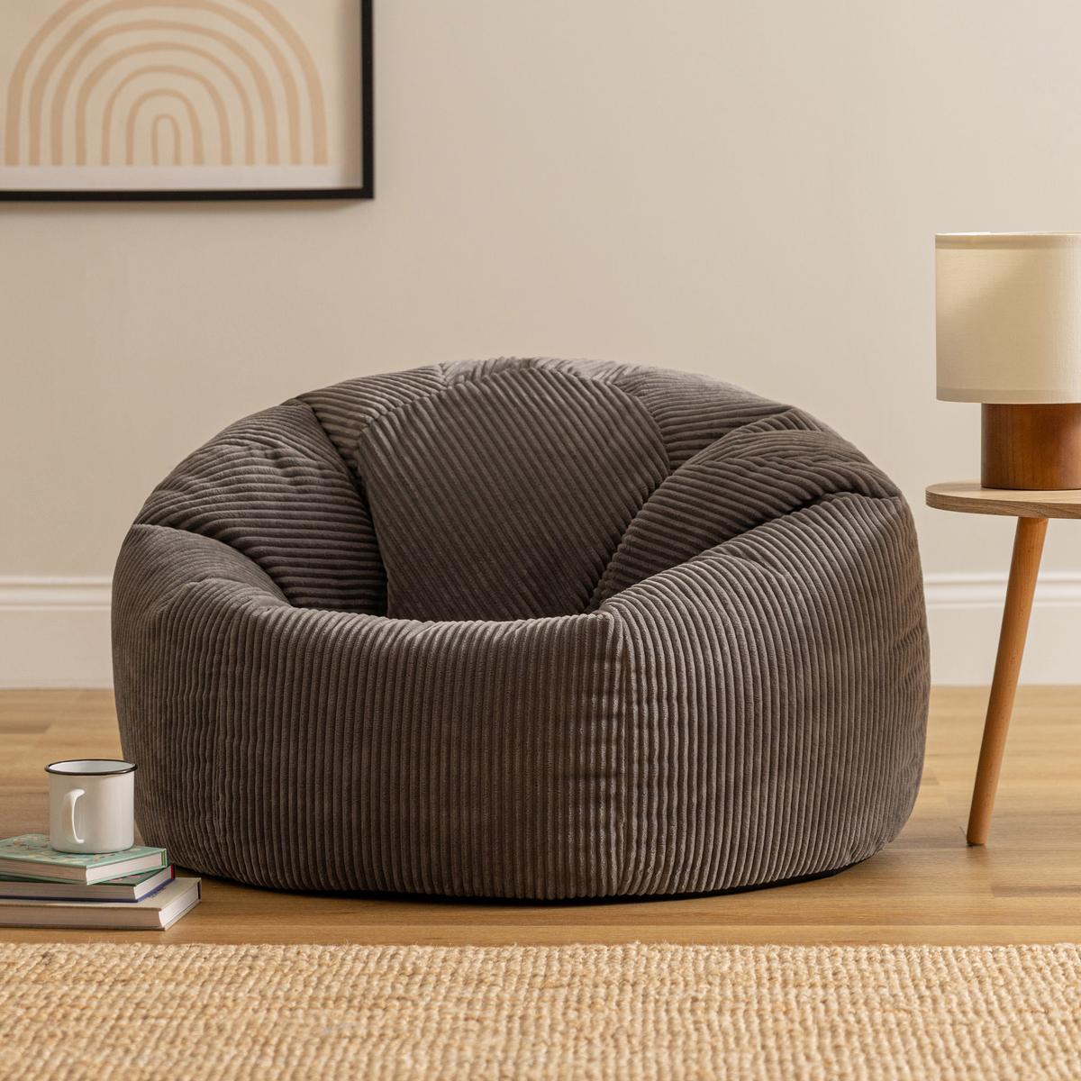 SITZSACK Klassisch Kingston, Cord - Anthrazit, Textil (85/50/85cm) - icon