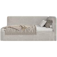 KINDERBETT Fanko Samt Greige 90x200 cm - Taupe/Schwarz, Kunststoff/Textil (90/200cm) - Selsey