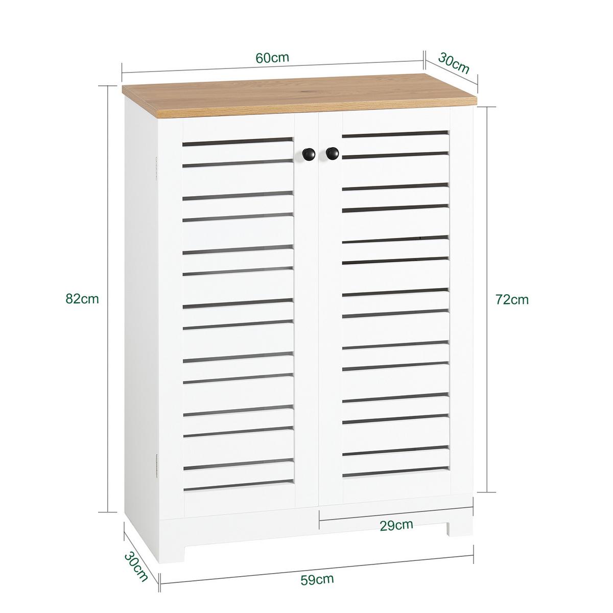 BADEZIMMERSCHRANK Weiß - Weiß, Holzwerkstoff (60/82/30cm) - SoBuy