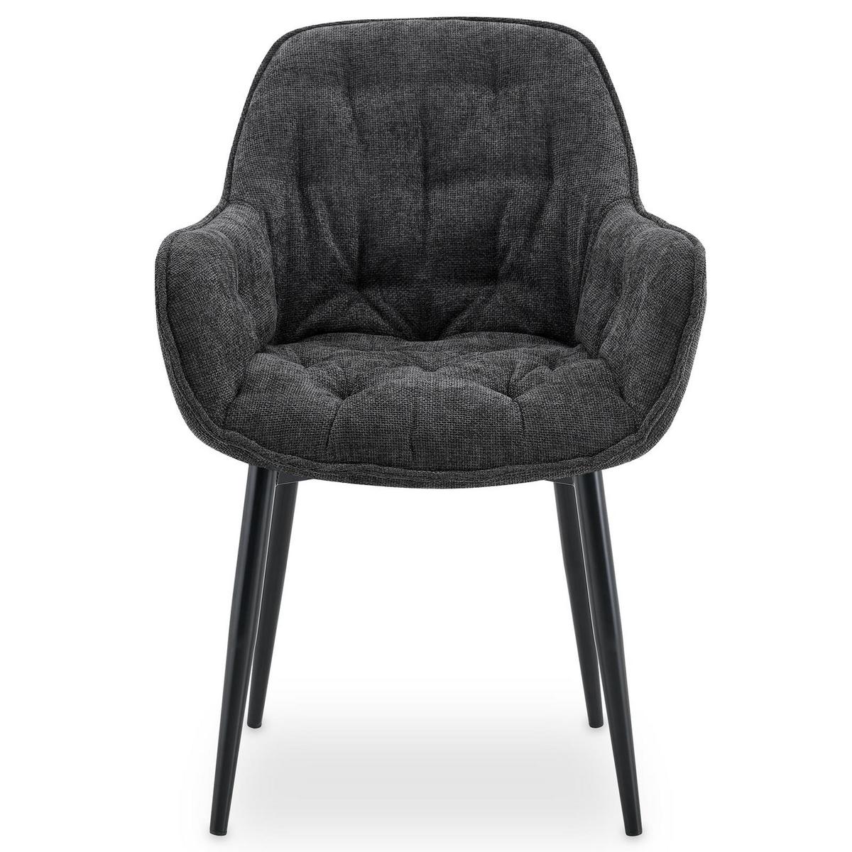 ESSZIMMERSTÜHLE ARDEN 2er-Set grau - Grau, Textil (47/81/60cm) - IDIMEX