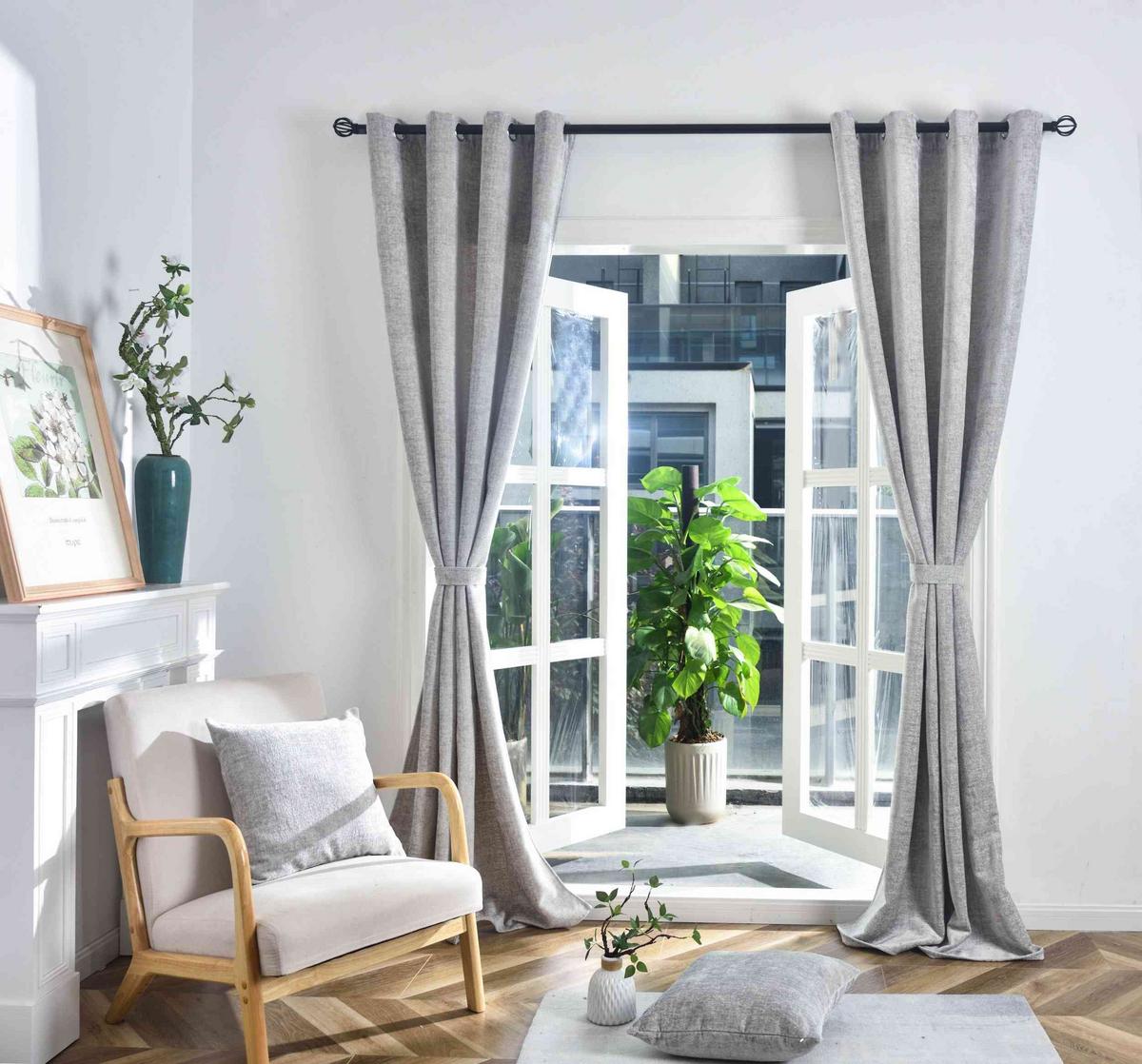 VORHANG 2ER SET »Nürnberg« HxB 245x135 cm Grau - Grau, Textil (135/245cm) - Gardinenbox