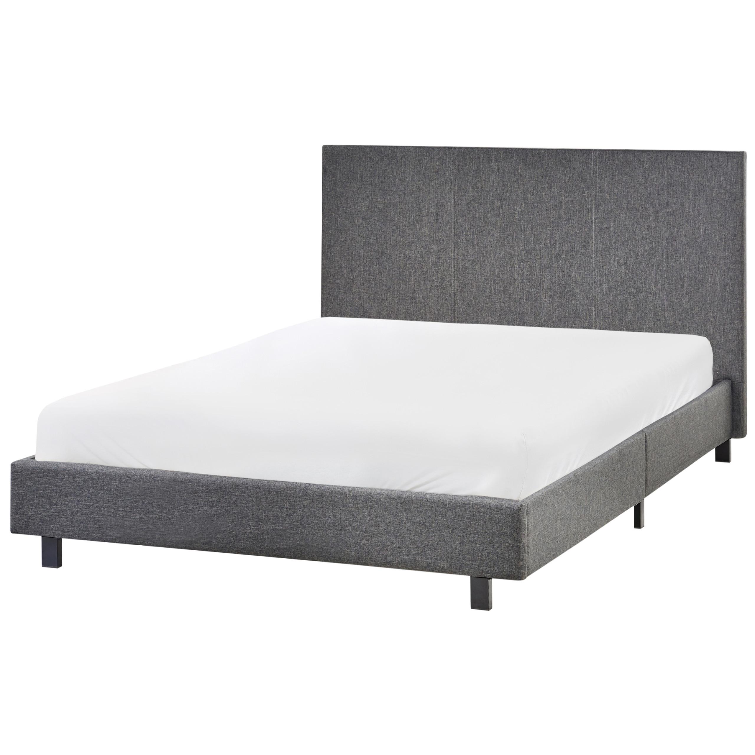 BETT mit Lattenrost 120/200 cm Stoff Grau Albi - Grau, Textil (120/200cm) - Beliani