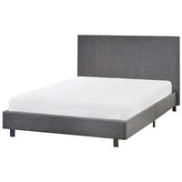 BETT mit Lattenrost 120/200 cm Stoff Grau Albi - Grau, Textil (120/200cm) - Beliani