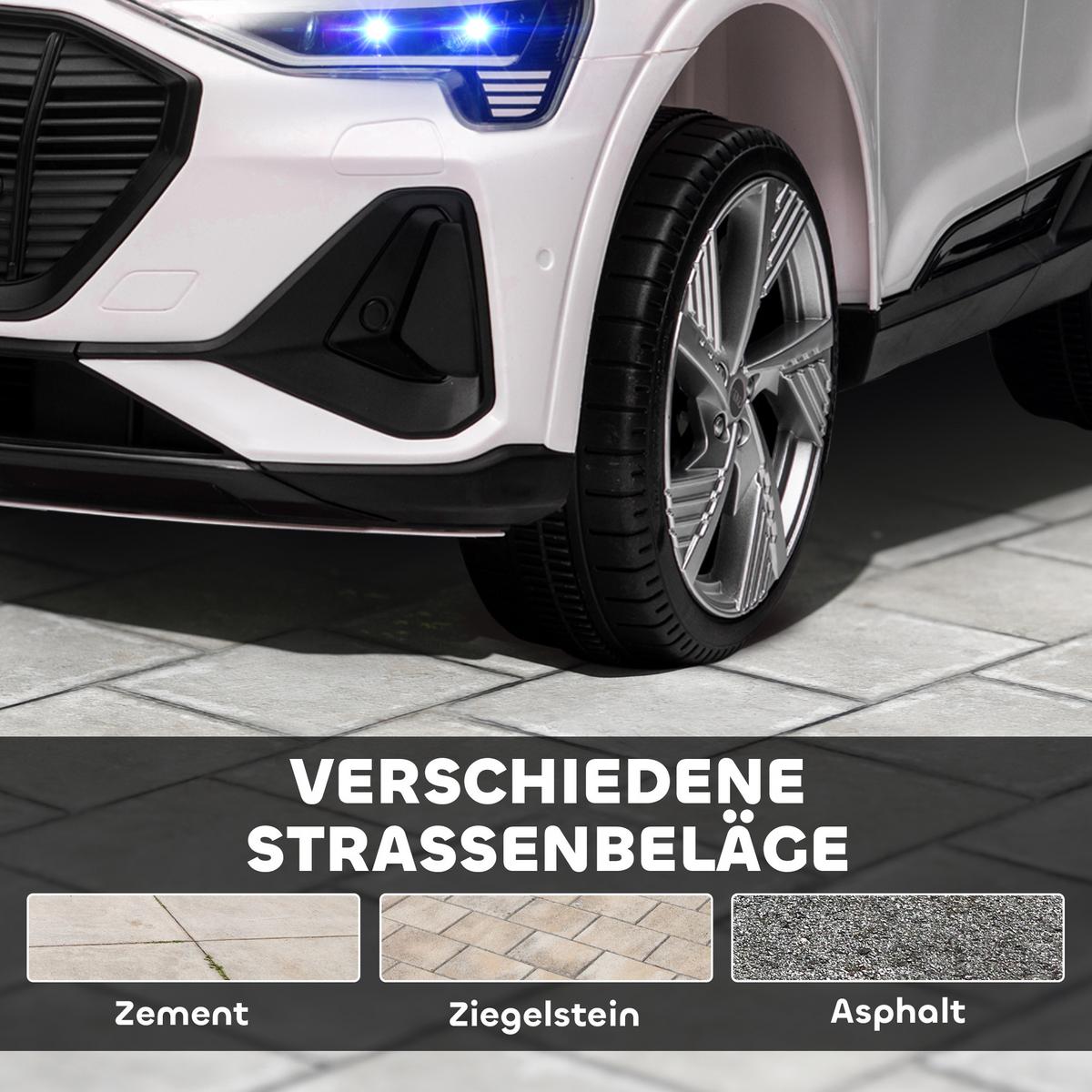 KINDERFAHRZEUG Elektroauto Elektro Kinderauto für kinder ab 3 Jahre Weiß - Weiß, Metall (108/60/47cm) - HOMCOM