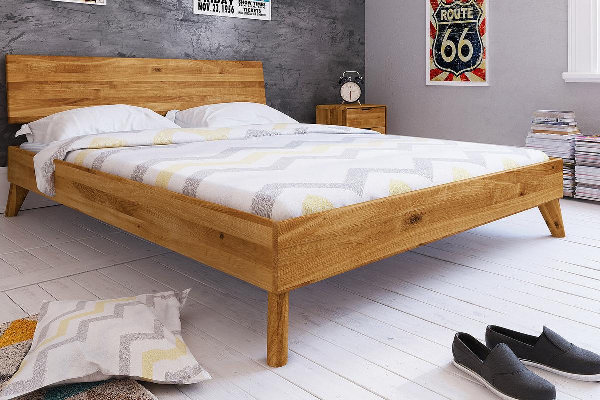 GREG 1 BETT Wildeiche - Wildeiche, Holz (80/200cm) - byoak