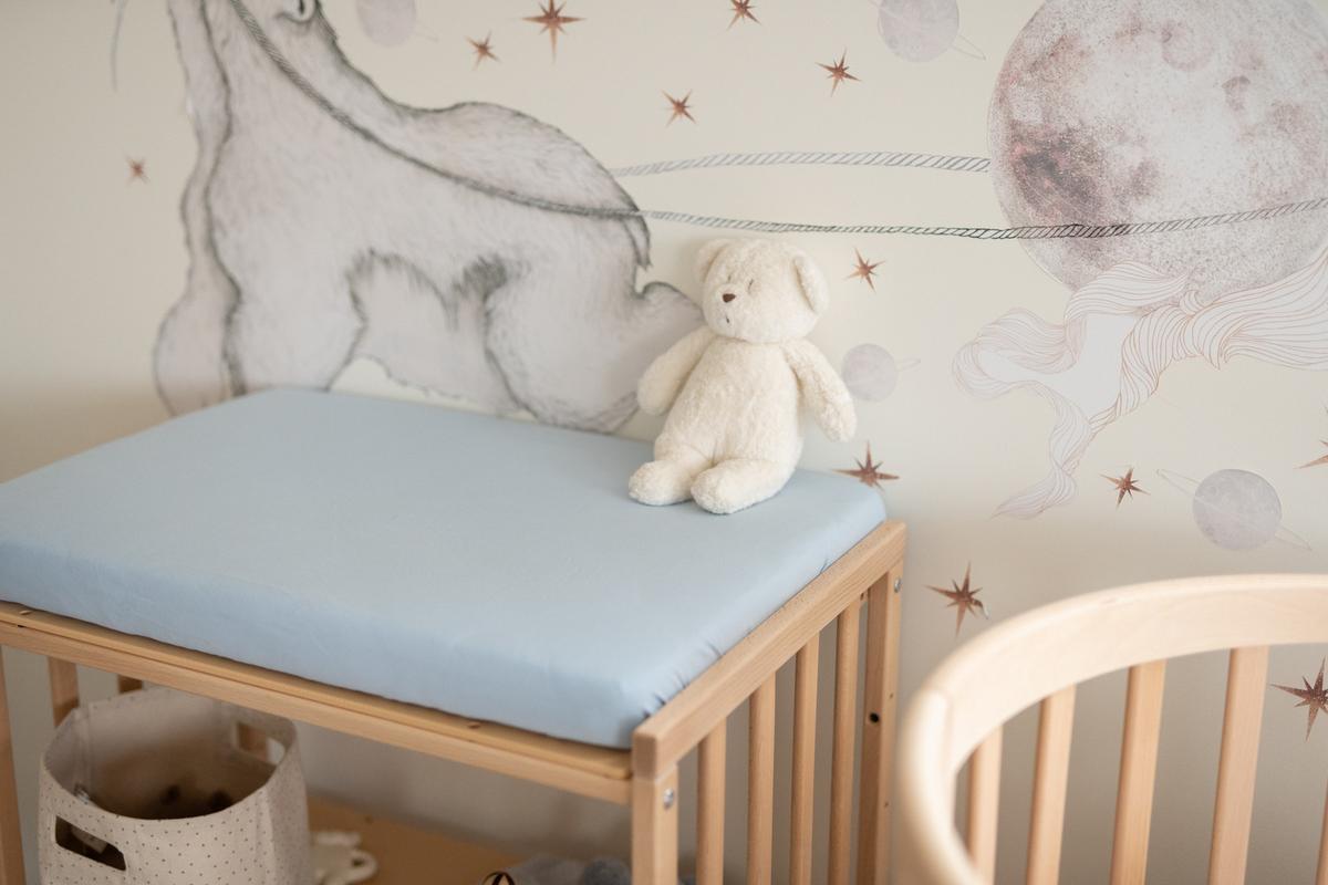BABY Spannbettlaken Regal 7in1 - Blau, Textil (50/73cm) - waldin