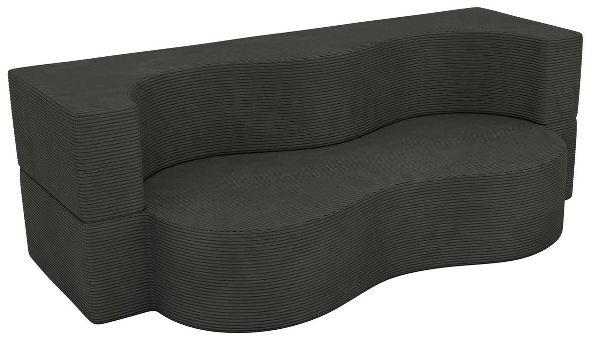 2-SITZER SOFA SANOA - Dunkelgrau Cord - Dunkelgrau, Textil (200/68/100cm) - MKS
