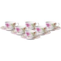 KAFFEETASSEN MIT UNTERTASSEN Mariefleur Basic bunt 250 ml 6er Set - Multicolor, Keramik (2/2/2cm) - Villeroy & Boch