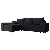 ECKSOFA Dante L Cord - Schwarz, Holz/Kunststoff (240/140cm) - MIRJAN24