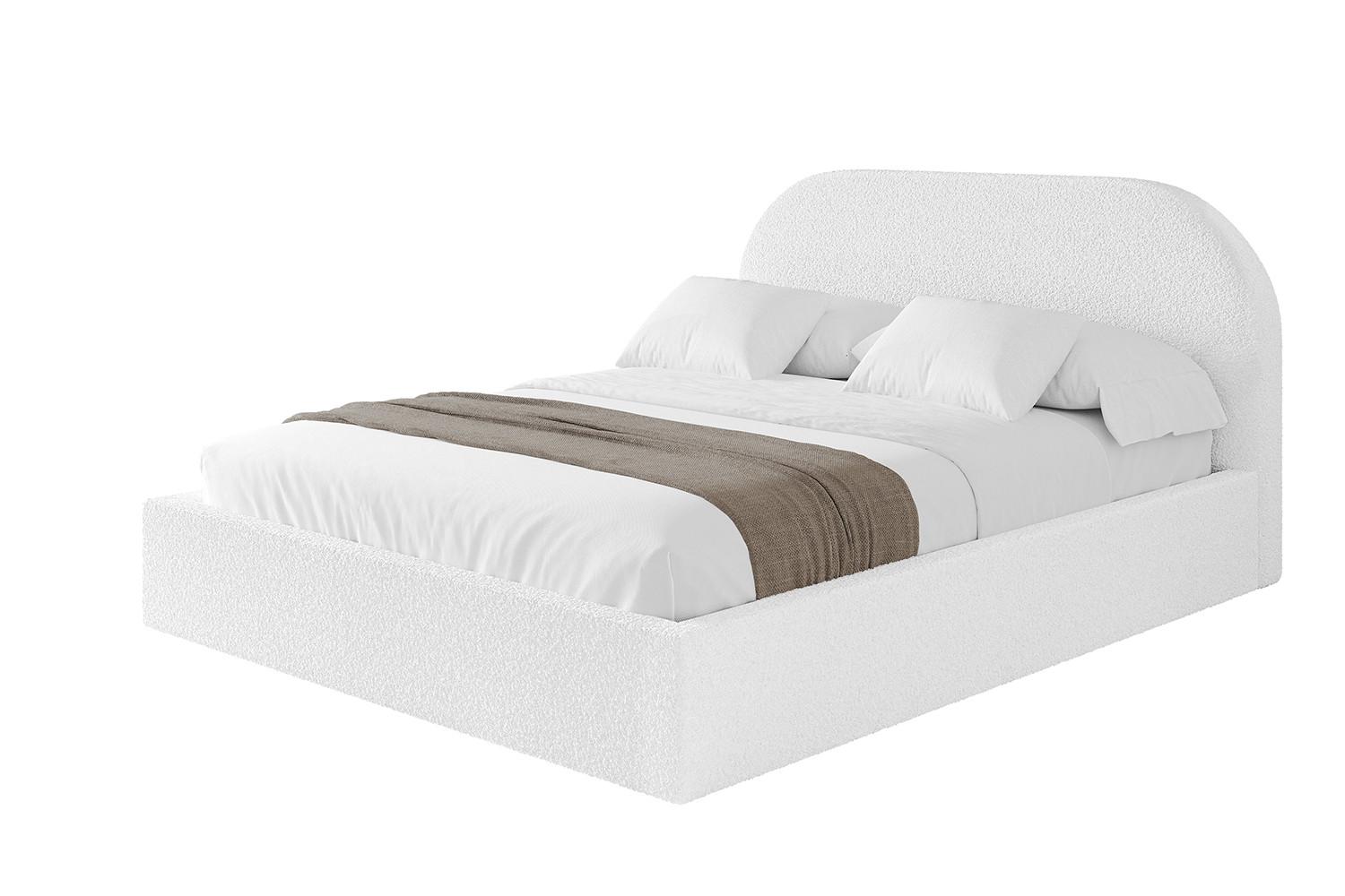 POLSTERBETT mit Bettkasten und Lattenrost, Boxbett ohne Matratze - TIVON 180x200 Weiß - Weiß, Holzwerkstoff/Textil (180/200cm) - ALTDECOR