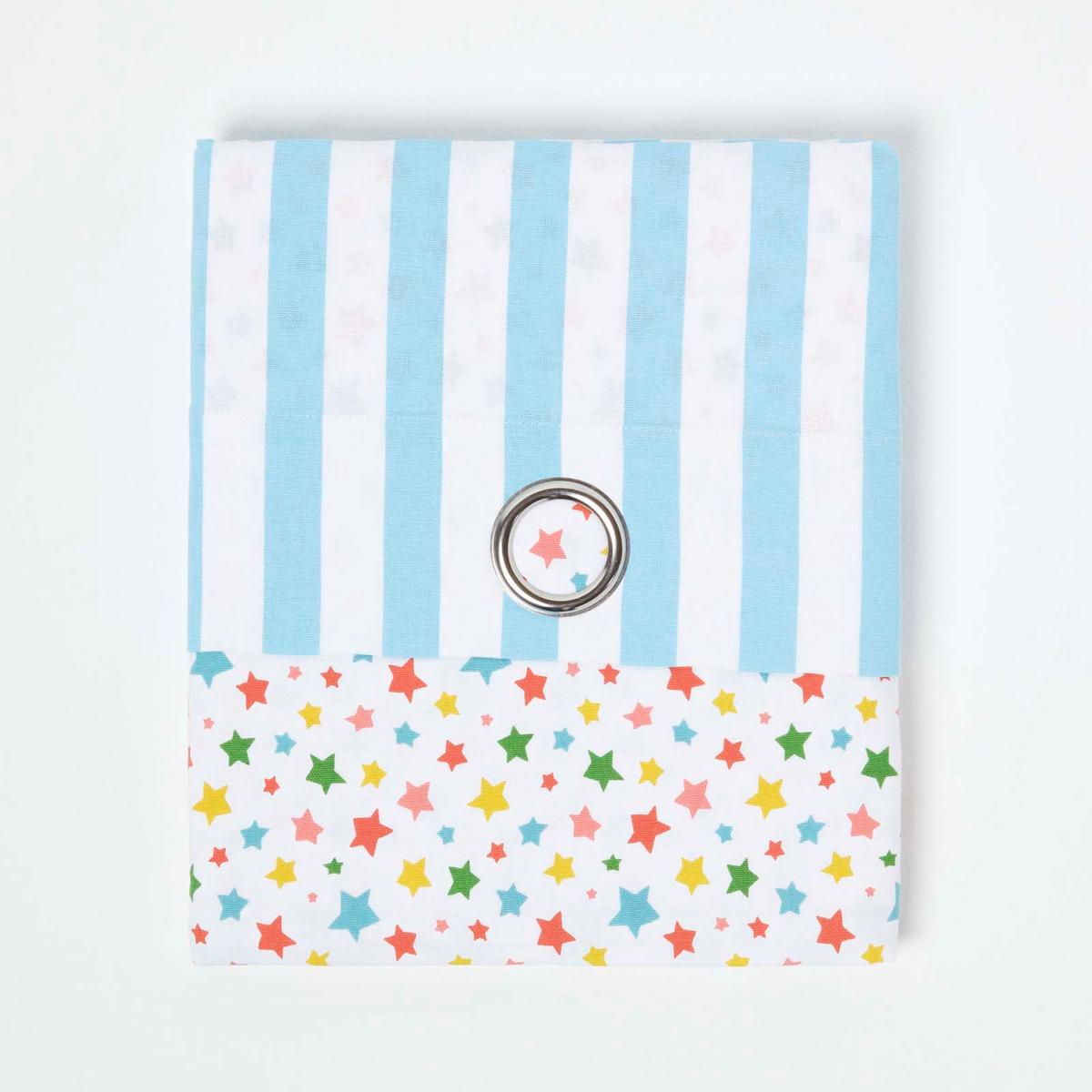 ÖSENVORHANG Sterne blickdicht 2er-Set, 137/182 cm - Multicolor, Textil (137/182cm) - Homescapes