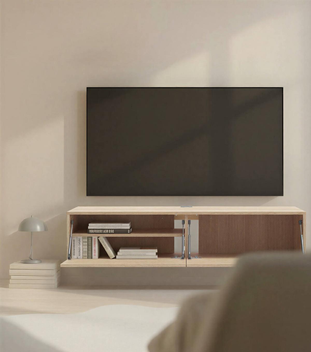 LOWBOARD Das Schwebende - Braun, Holzwerkstoff (160/36/42cm) - Mokebo