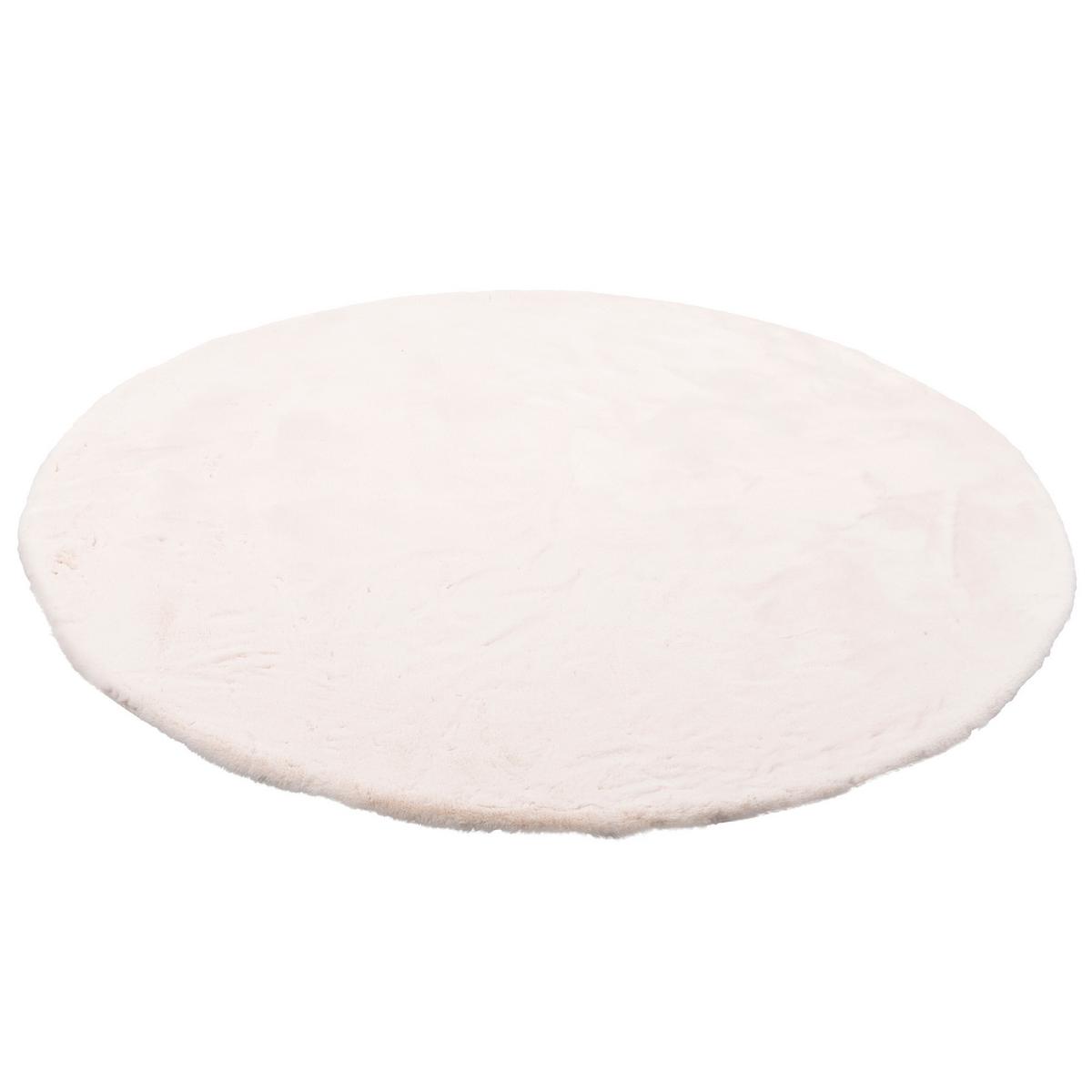 FELLTEPPICH LUXUS SUPER SOFT PLUSH RUND - Creme, Textil (80/80cm) - Pergamon