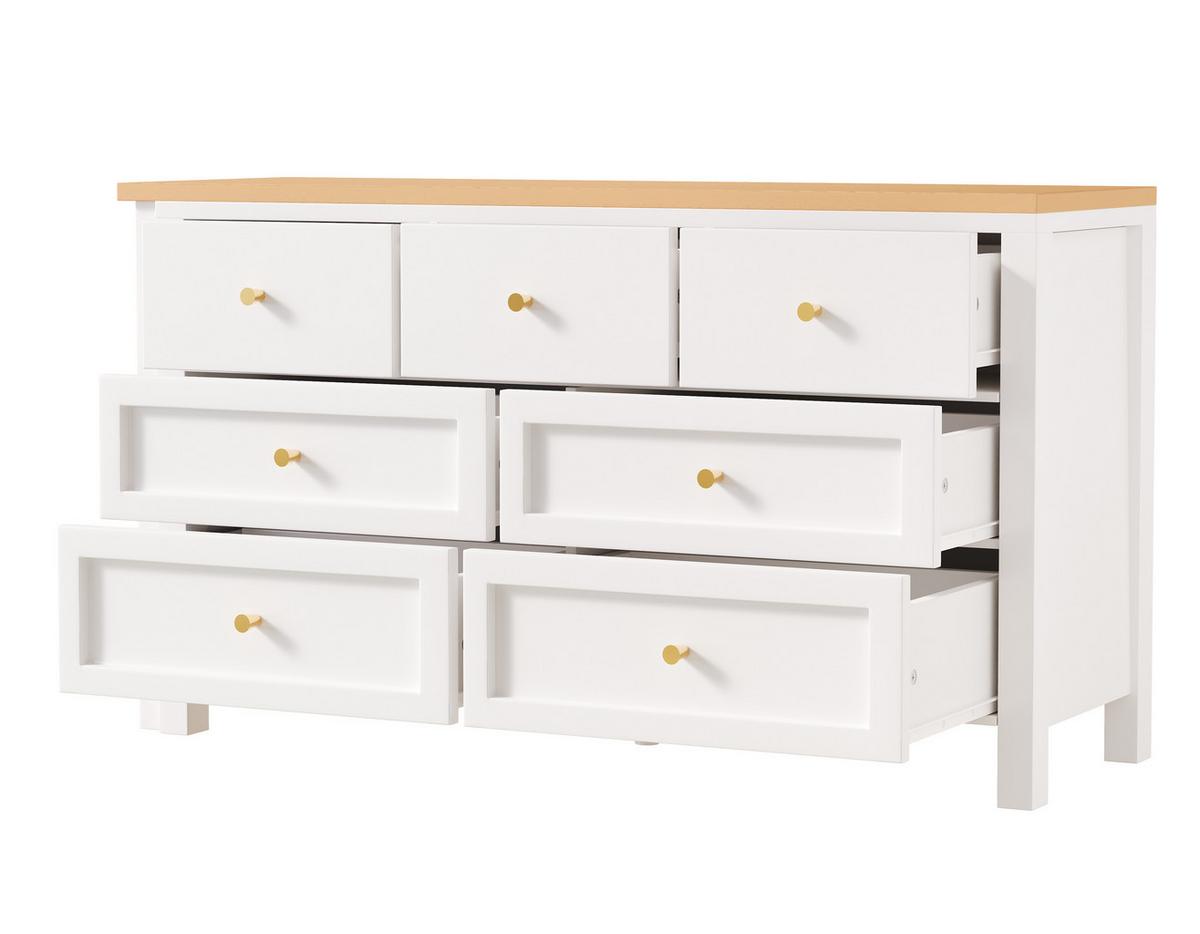 BÜROTISCH mit Schubladen und Aufbewahrung – Weiß Holzoptik - Weiß, Holzwerkstoff (40/120/70cm) - Urban Meuble