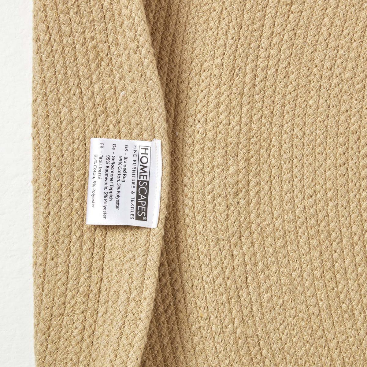 TEPPICHLÄUFER geflochten oval 66/200 cm - Beige, Textil (66/200cm) - Homescapes