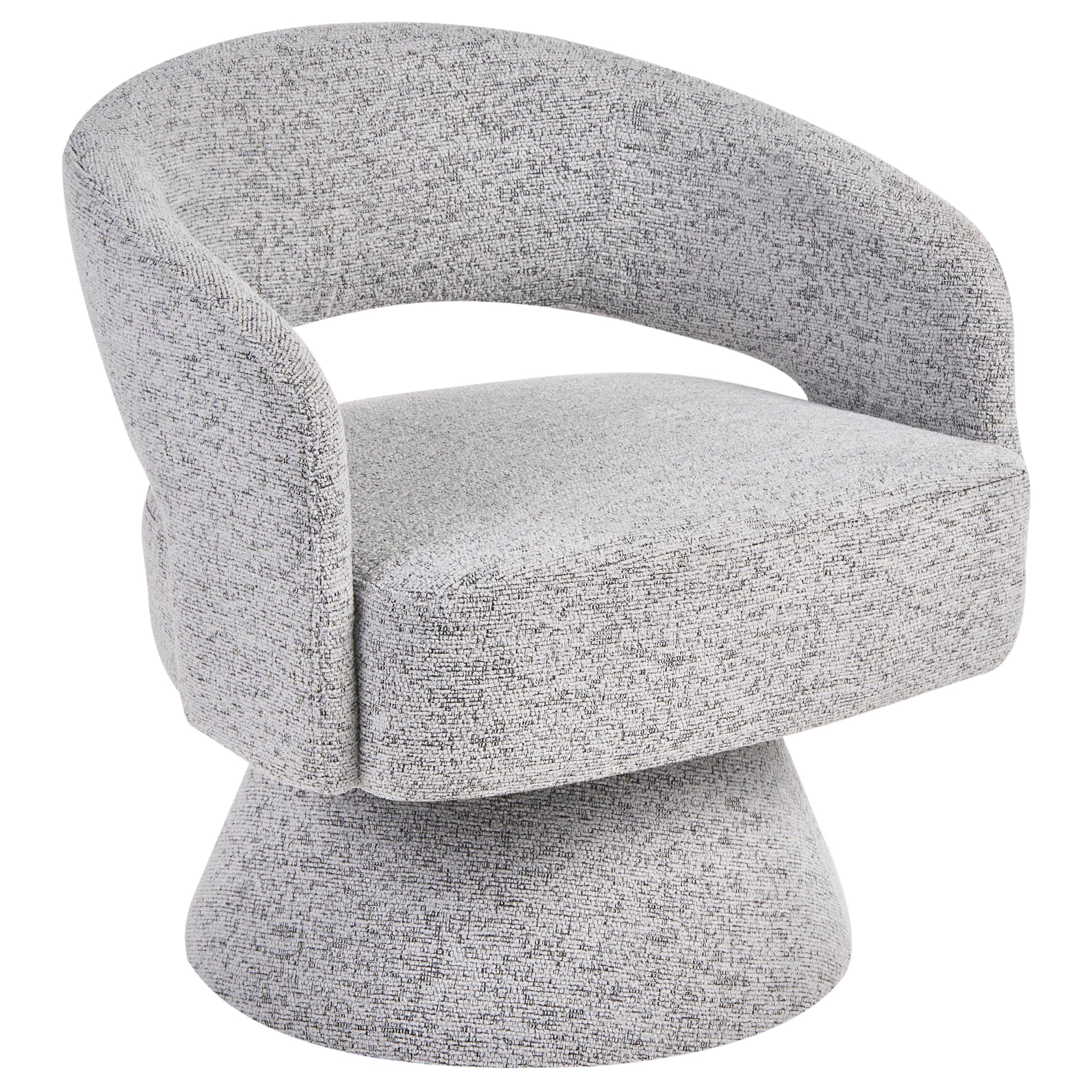 DREHSESSEL Grau Eidal - Grau, Textil (68/71/68cm) - Beliani