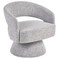 DREHSESSEL Grau Eidal - Grau, Textil (68/71/68cm) - Beliani