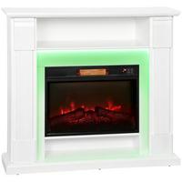 ELEKTROKAMIN Metall Spanplatte Weiß - Weiß, Metall (27/97/105cm) - HOMCOM
