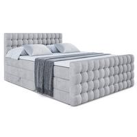 BOXSPRINGBETT VIONE-Z KING - 120 x 200 - H3/H4 - Hellgrau - Hellgrau, Holzwerkstoff (120/200cm) - ALTDECOR