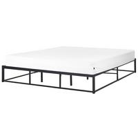 BETT mit Lattenrost 180x200 cm Schwarz Viry - Schwarz, Metall (180/200cm) - Beliani