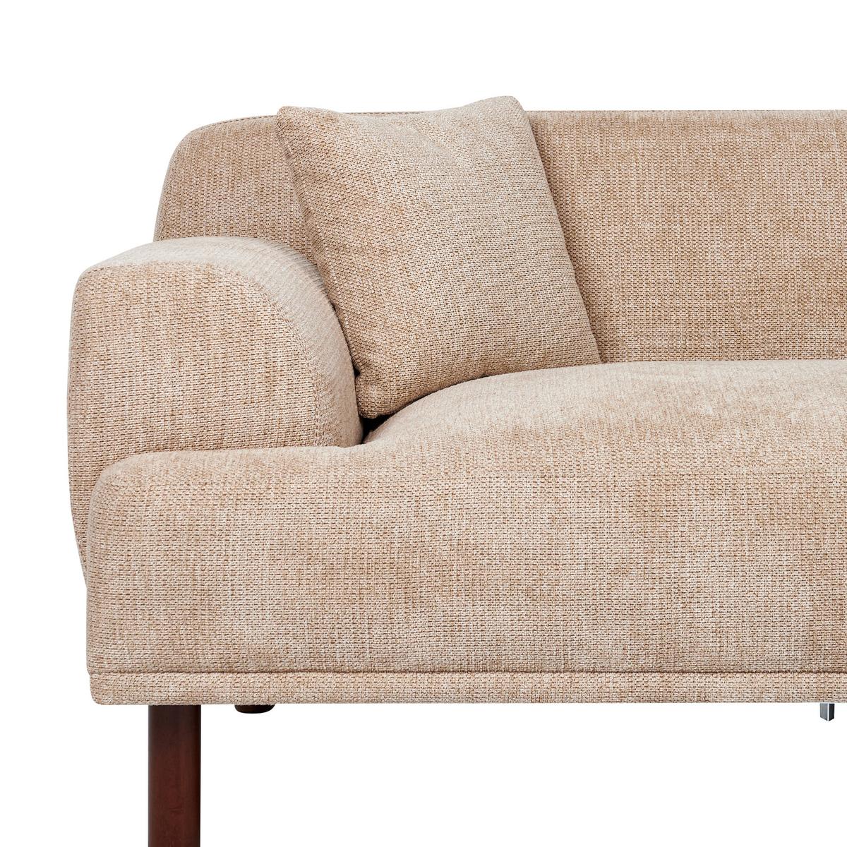ECKSOFA 3-Sitzer Stoff Beige linksseitig Holt - Beige, Textil (241/159cm) - Beliani