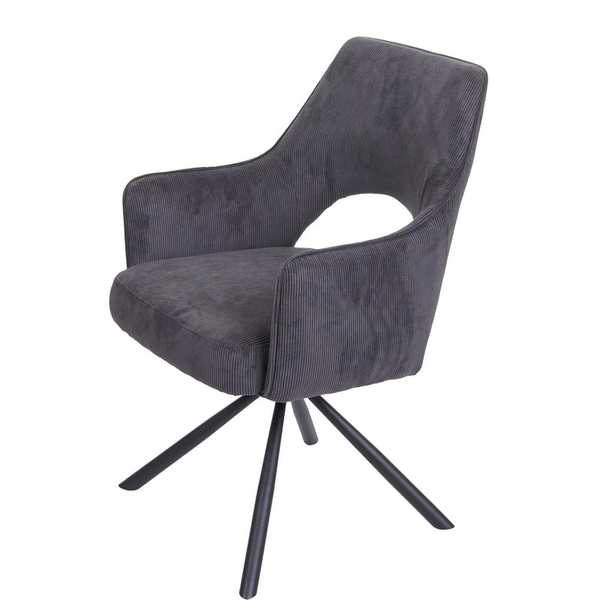 ESSZIMMERSTUHL K3 Braun, Grau - Dunkelgrau/Braun, Textil (57/89/52cm) - MCW