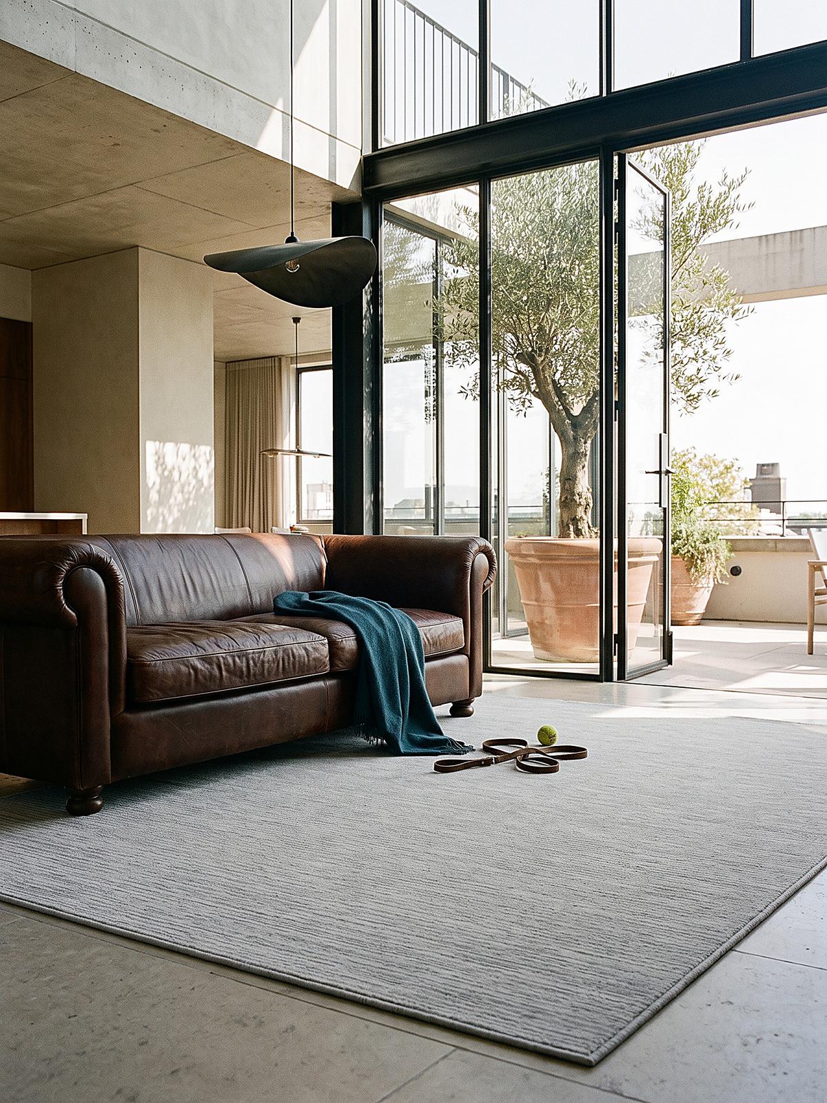 TEPPICH Kurzflor KASOS Waschbar Gestreift Polyester Grau 120 x 170 cm - Grau, Textil (120/170cm) - KADIMA DESIGN