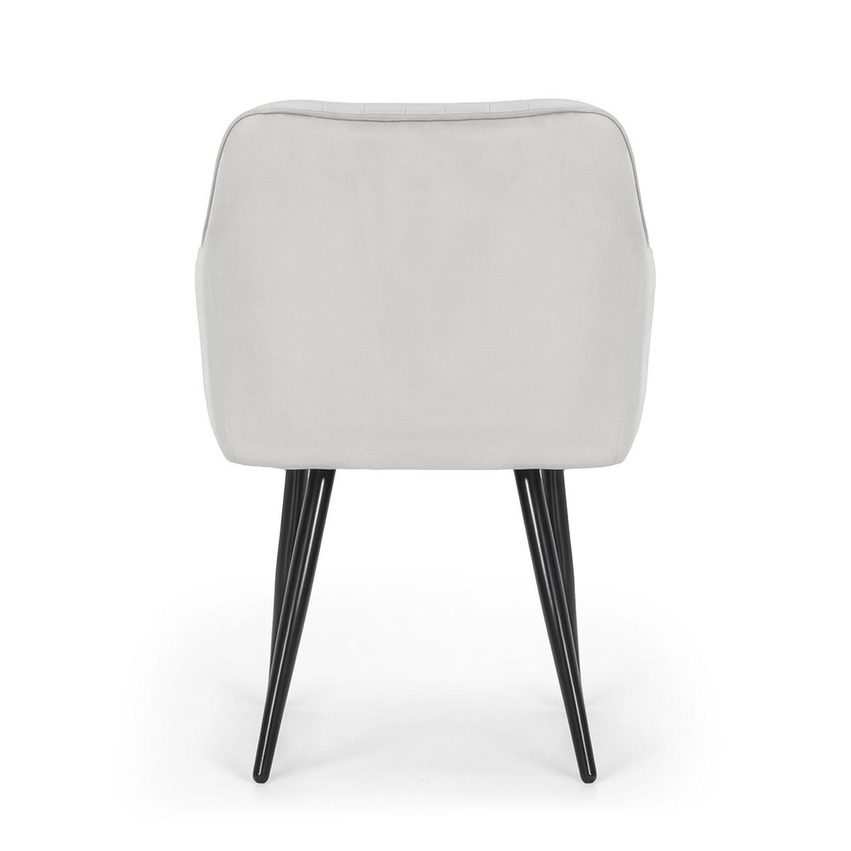 POLSTERSTUHL 2er Set, Metallbeine Grau 54,5/82/58 - Grau, Textil (55/82/52cm) - RAUMHIRSCH FURNITURE