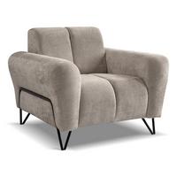 RELAXSESSEL Volare mit Metallbeinen Cappuccino - Schwarz/Cappuccino, Textil/Metall (100/83/98cm) - Beautysofa
