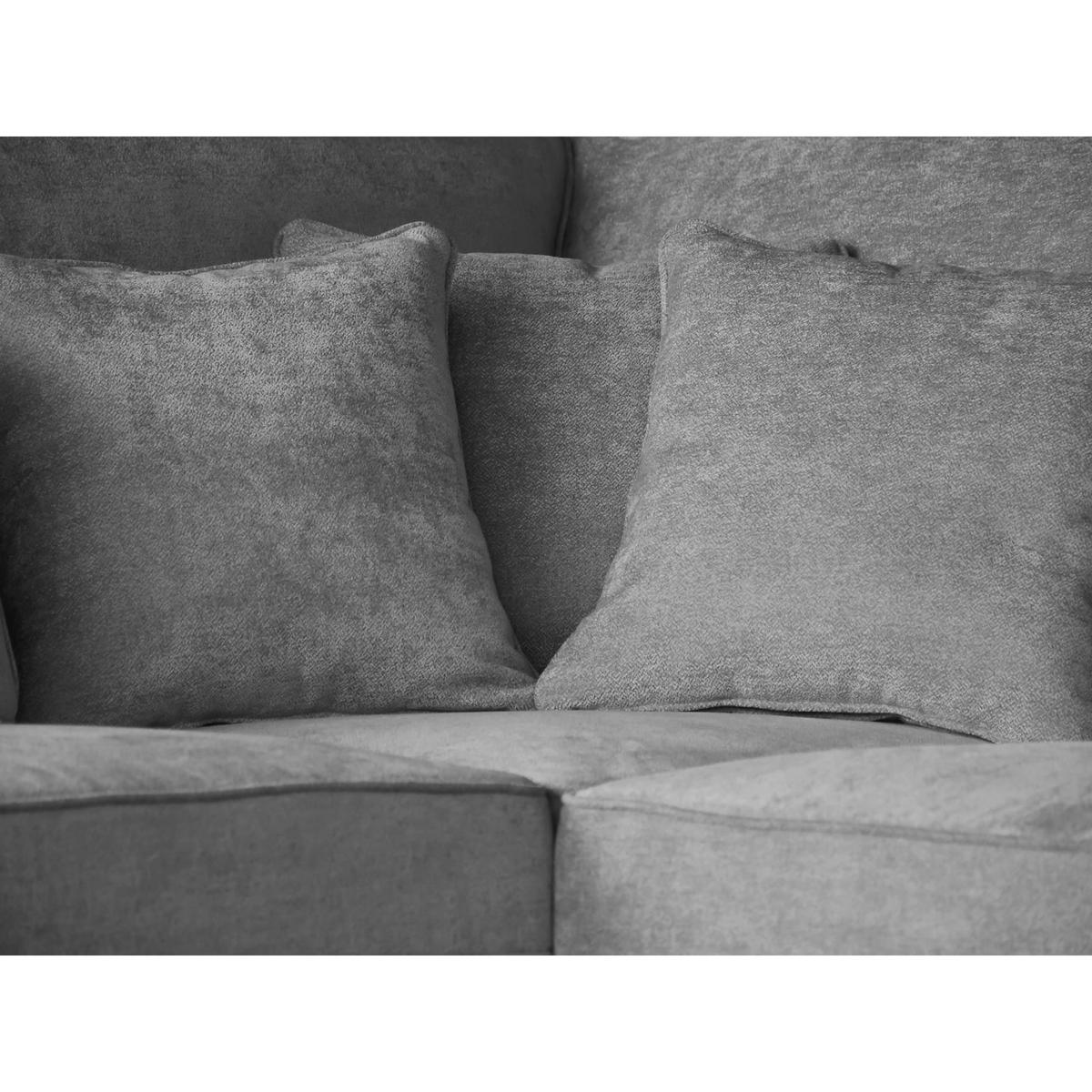 ECKSOFA Parma ohne Schlaffunktion hellgrau rechts - Hellgrau/Schwarz, Textil (314/224cm) - Beautysofa