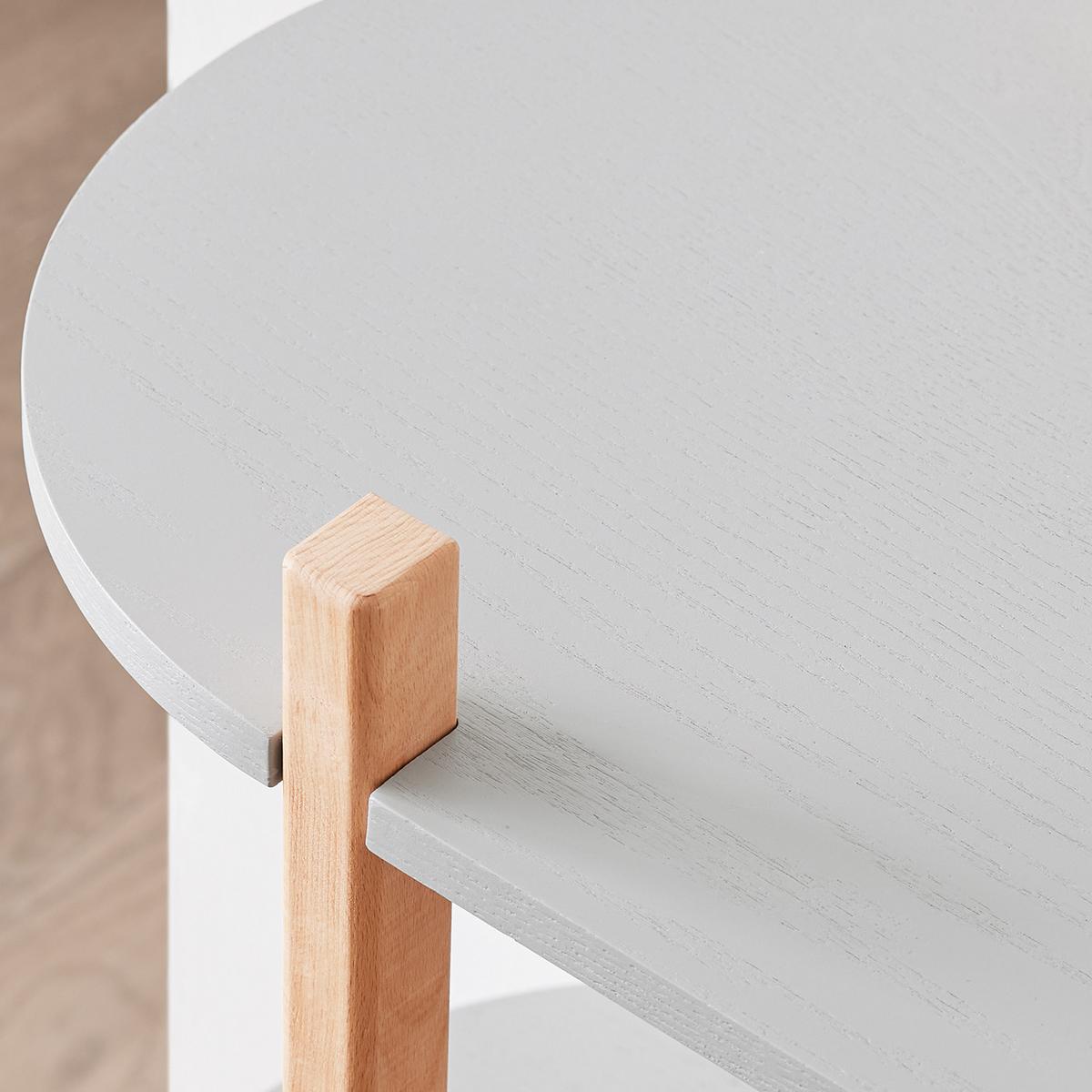 BÜCHERREGAL Grau-Natur - Naturfarben/Grau, Holz/Holzwerkstoff (100/88/33cm) - SoBuy