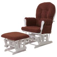 RELAXSESSEL Rotbraun, Weiß - Rotbraun/Weiß, Textil (74/105/72cm) - MCW