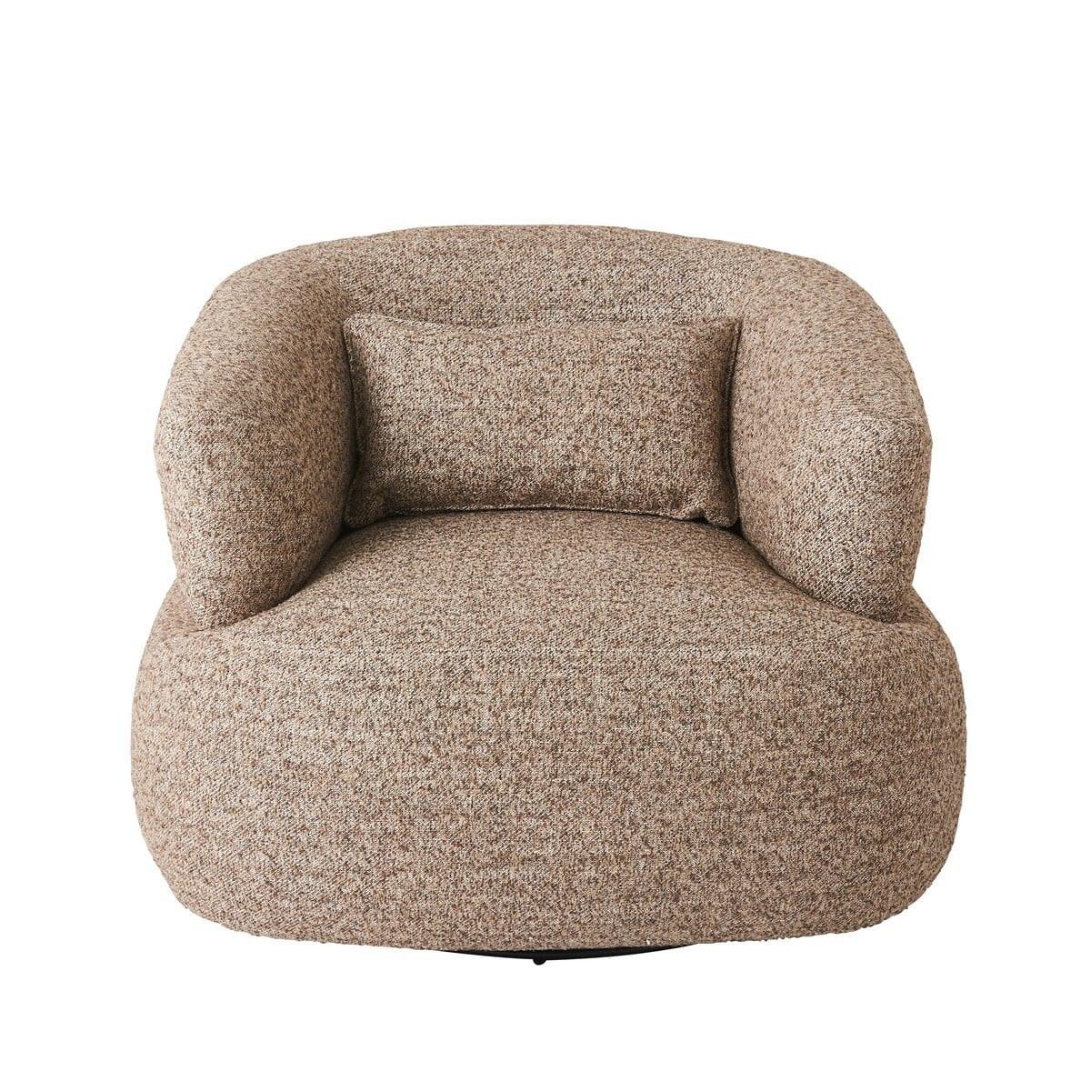 DREHSTUHL aus braunem Stoff - 91/88/67 cm - Braun, Textil (91/67/87cm) - Signature