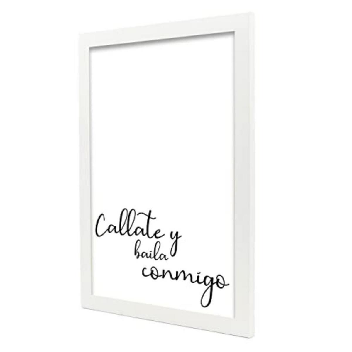 POSTER Set mit 4 Tanzen TypografieStil A3 Weißer Rahmen - Weiß, Papier (29.7/3cm) - Nacnic