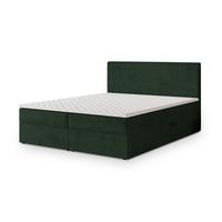 BOXBETT NIRA 180x200 cm mit Matratze und Topper - Grün - Grün, Holz (180/200cm) - MASSENO