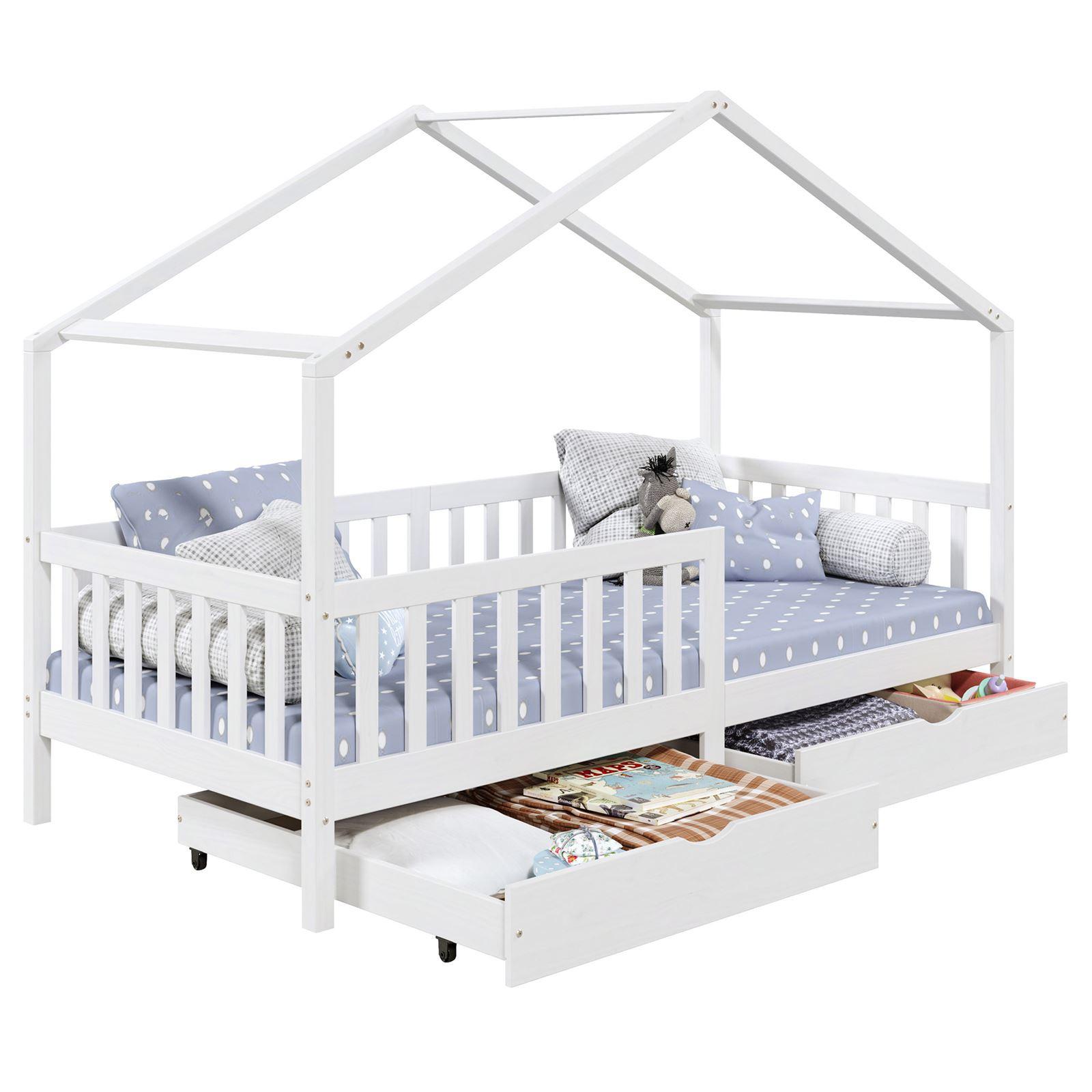 HAUSBETT ELEA 90X200 CM - Weiß, Holz (96/148/206cm) - IDIMEX