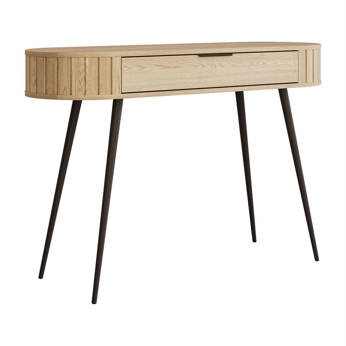 KONSOLE WILLOW 120 cm, mit hohen Beinen, mit Spiegel - Eichefarben, Holzwerkstoff (120/80/40cm) - Lookway