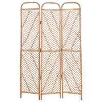 RAUMTEILER 3-teilig Hellbraun 106/180 cm Cosenza - Beige/Naturfarben, Naturmaterialen (106/180/3cm) - Beliani