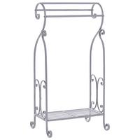 HANDTUCHSTÄNDER Antik Optik grau 49 x 91 cm Linares - Grau, Metall (49/91/33cm) - Beliani