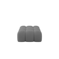 POUF OLEA-PUF 91x87x44 cm Grau Bouclé Modular Sitzhocker - Graubraun/Schwarz, Holzwerkstoff/Kunststoff (91/44/87cm) - ALTDECOR