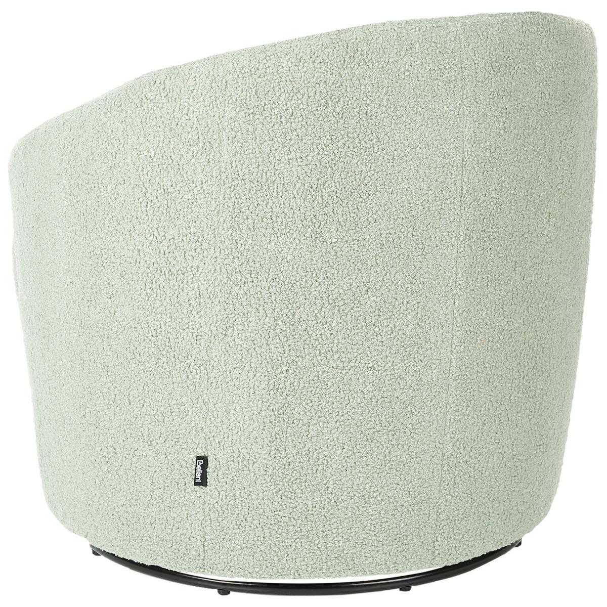 DREHSESSEL Bouclé Hellgrün Davik - Hellgrün, Textil (62/67/63cm) - Beliani