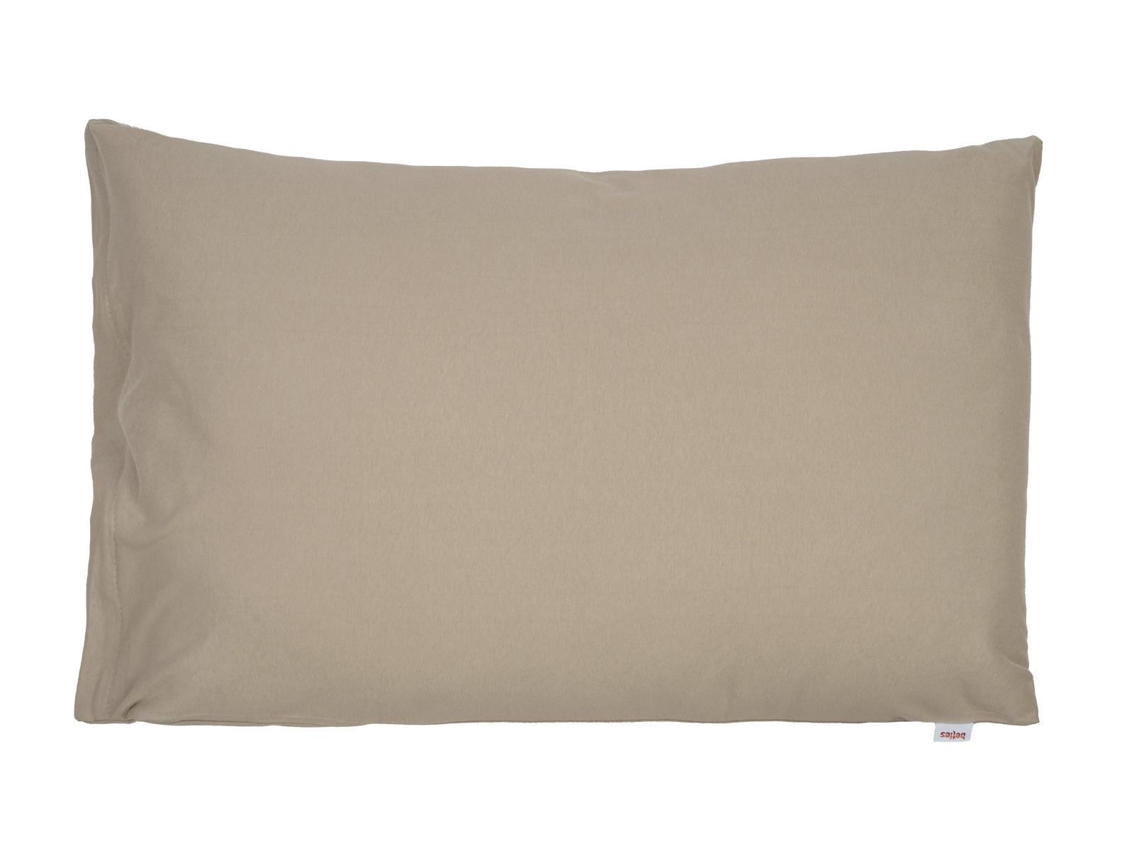 KISSENHÜLLE BasicSoft plaza-taupe 100% Baumwoll-Jersey 40/60 cm - Taupe, Textil (40/60cm) - beties Heimtextil