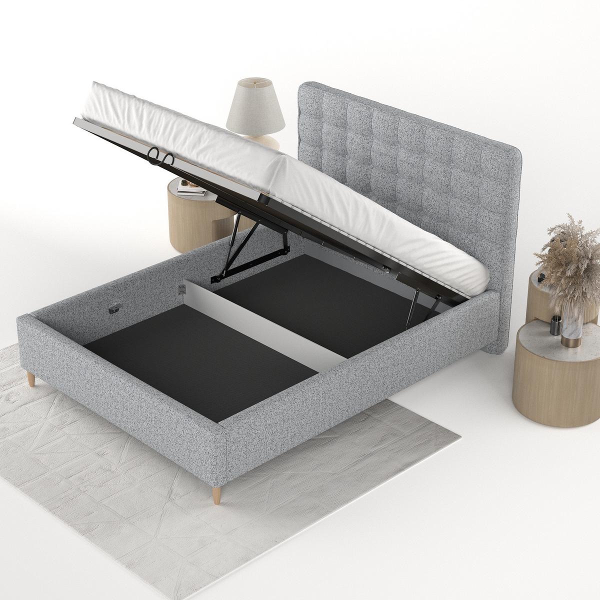 POLSTERBETT Paloma 140/200 cm Grau im Riva Stoff - Naturfarben/Grau, Holz/Holzwerkstoff (140/200cm) - AltaBeds