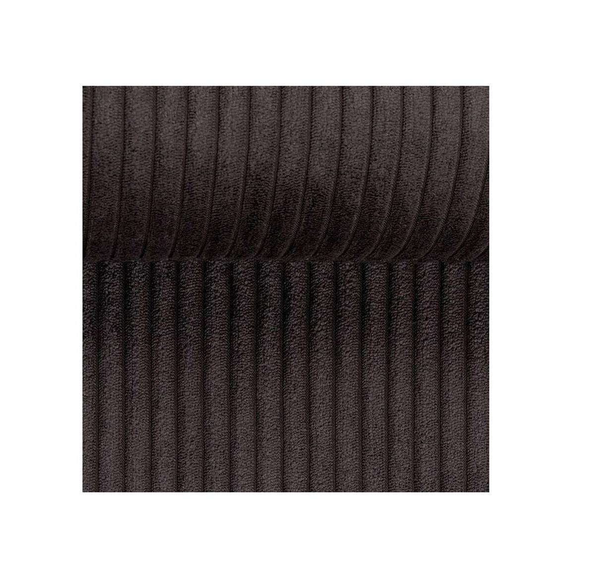 ECKSOFA Nova Dunkelbraun Cord, Ottomane rechts - Dunkelbraun/Schwarz, Holz/Kunststoff (262/176cm) - S-Style Möbel