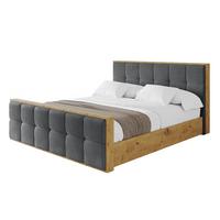 POLSTERBETT mit Bettkasten, Fußteil und Lattenrost, Boxbett ohne Matratze - ENZO7-Z 160x200 - Graphitfarben, Holzwerkstoff/Textil (160/200cm) - ALTDECOR