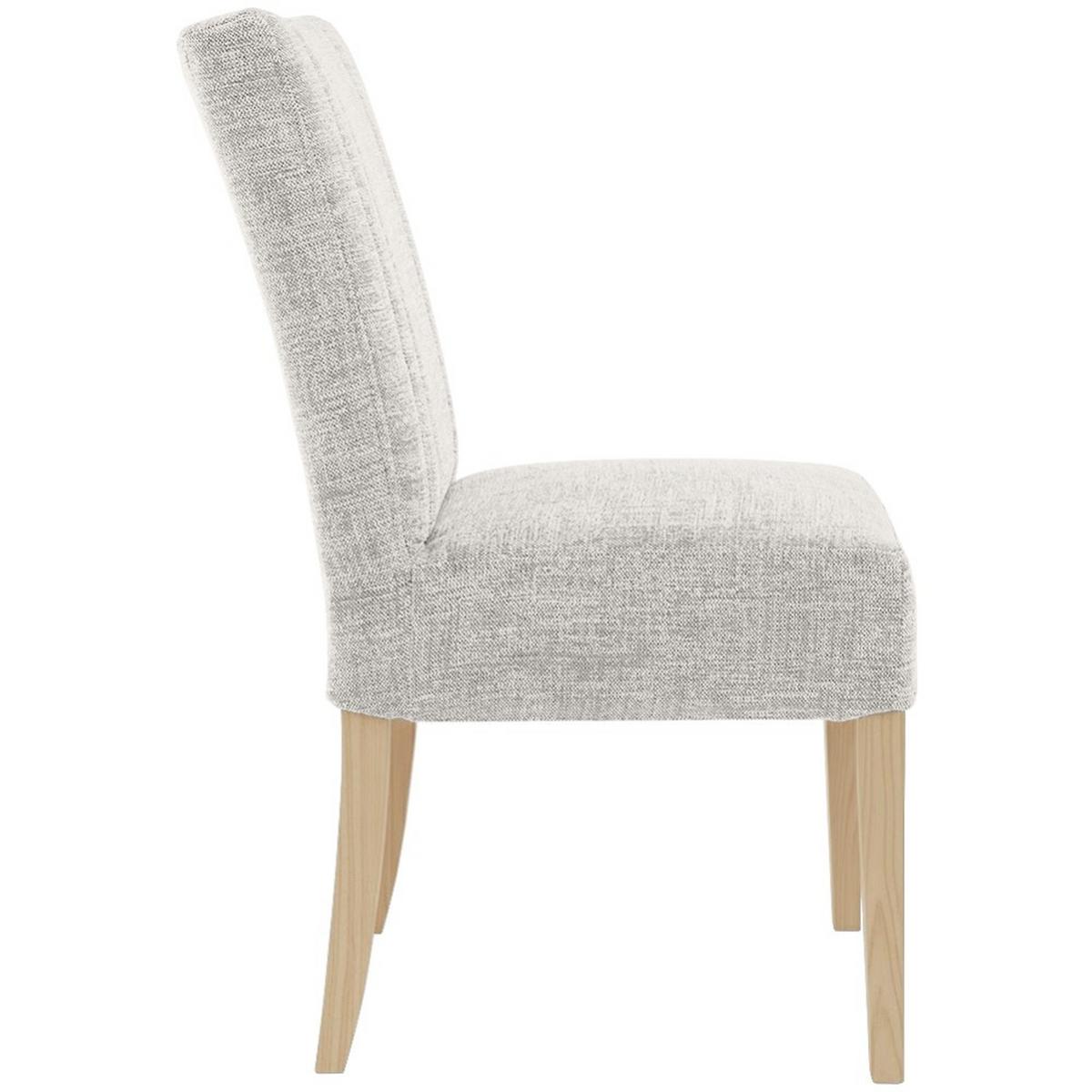 STUHL FREYA mit Buchenholzbeinen, Polsterstuhl, Beige - Beige/Buchefarben, Holz (47/94/42cm) - Beautysofa
